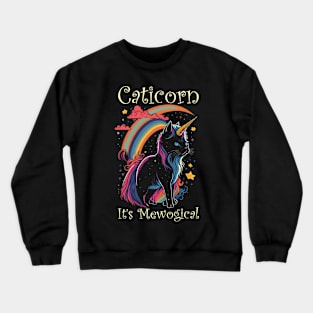 Unicorn Black Cat Crewneck Sweatshirt